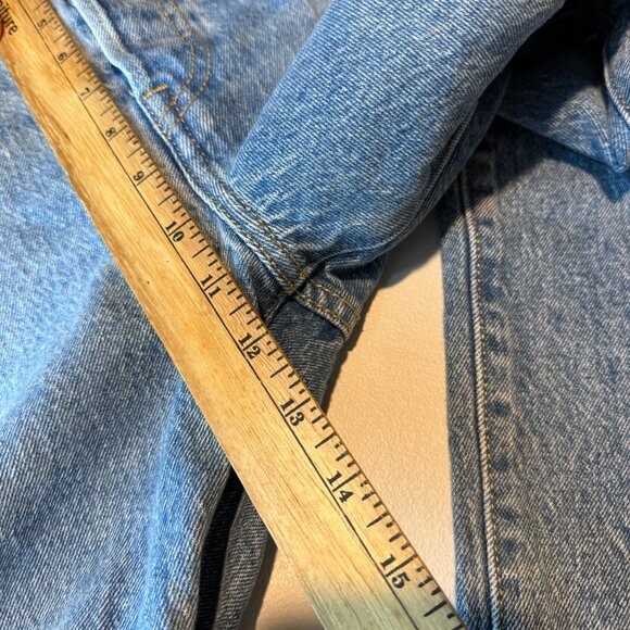 Levis Men 33x30 501 Button Fly Jeans Light Wash Whiskering Casual Everyday STAIN - Picture 8 of 10